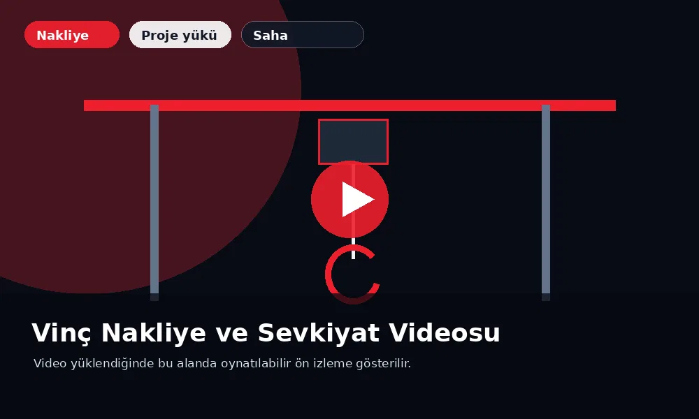 Proje yükü kapasiteli vinç nakliye ve sevkiyat videosu saha uygulaması